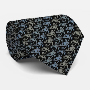 Corbata Ojo De Ra Horus Tie Armani Gris Sobre Negro