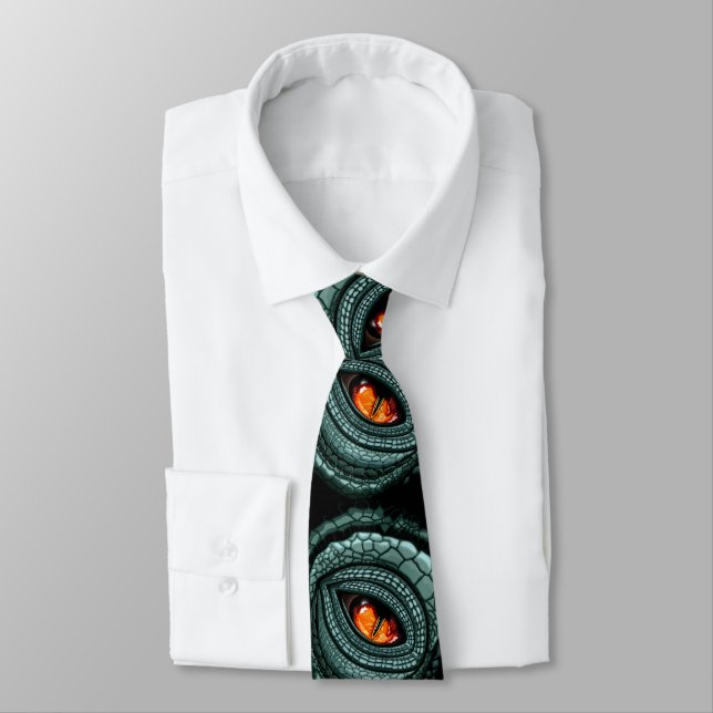 Corbata Ojo de reptil depredador primitivo (Atado)