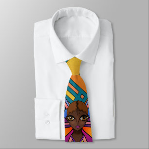 Corbata Ojos grandes y mariposas