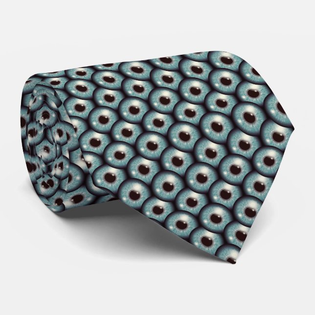 Corbata Ojos Hipnóticos – Patrón Óptico Espeluznante (Enrollado)