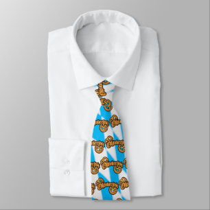 Corbata oktoberfest pretzels con texto