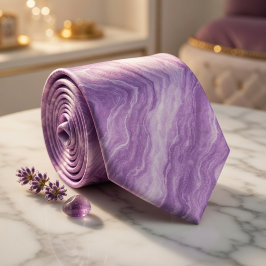 Corbata Ola de mármol de lavanda