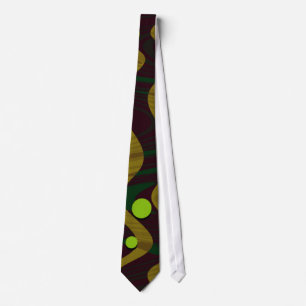 Corbata Ola de puntos verde de oro de Marble