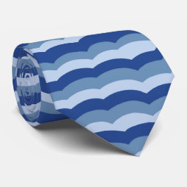 Corbata Ola oceánica Tema náutico Azul