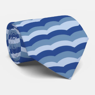Corbata Ola oceánica Tema náutico Azul