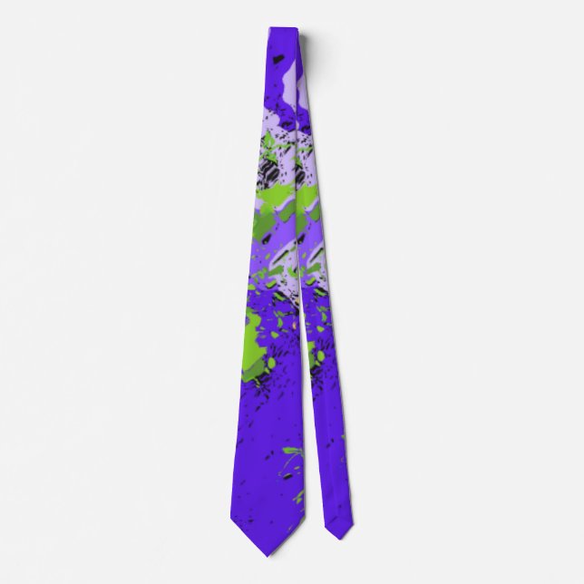 Corbata Olas Arte Fluido Diseño Vibrante Remolino (Anverso)