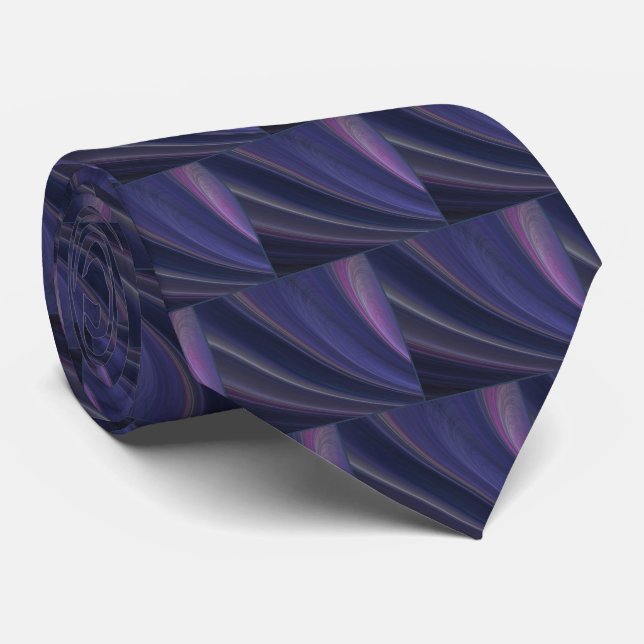 Corbata Olas de Arena Suave Púrpura (Enrollado)