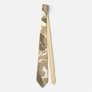 Corbata Olas de Tan y Diseño Marrón