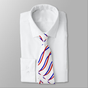Corbata Olas Rojas Blancas y Azules