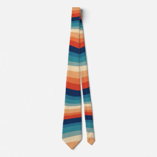 Corbata Olas Vintage Retro Coloridas