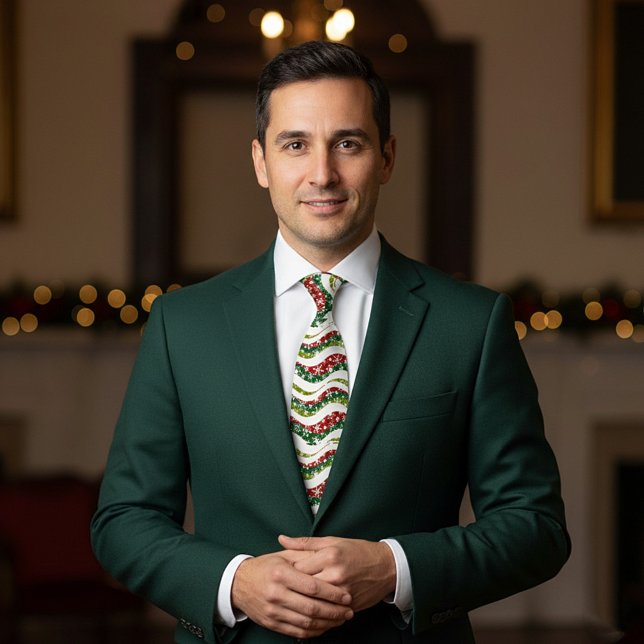 Corbata Olas y copos de Navidad  (Subido por el creador)