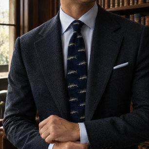 Corbata Old Money Azul Marino Profundo Espinazo de Arenque