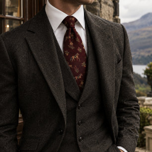 Corbata Old Money Highland Ciervo Caballo Patrimonio Borgo