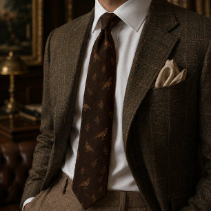 Corbata Old Money Urogallo Ave de Caza Heather de Espina I