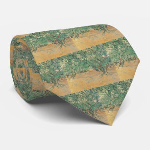 Corbata Olivar de Van Gogh - Arte de la Naturaleza Verde S