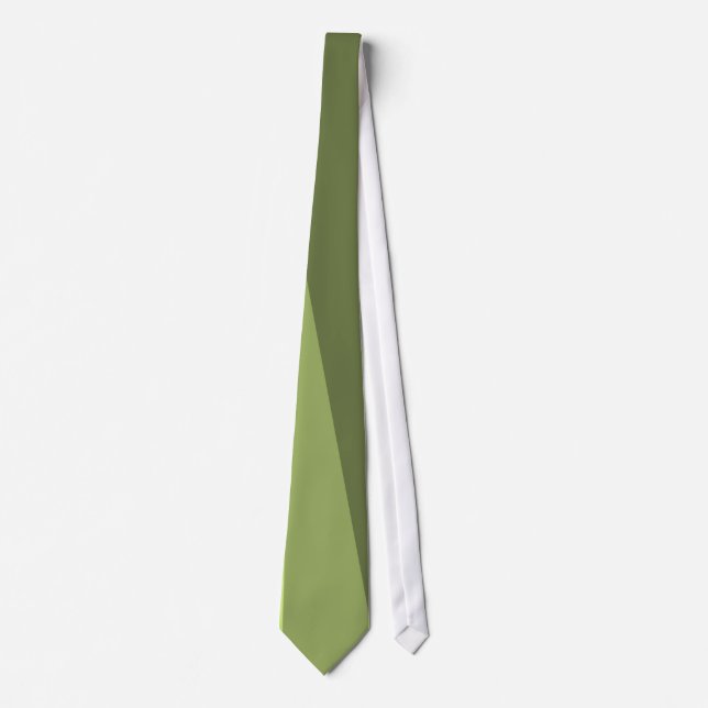 Corbata Olive, Dark Green Retro Strie Tie (Anverso)