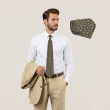Corbata Olive Geometry Luxe