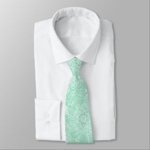 Corbata Olivia Garden Heritage Floral - Menta