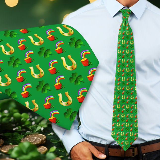 Corbata Olla de Oro de la Herradura Irlandesa Afortunada (Subido por el creador)