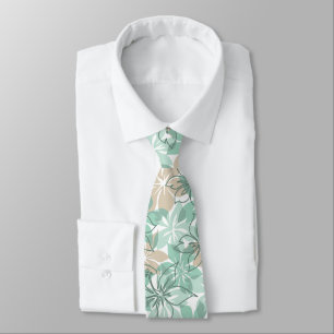Corbata Olowalu Hibiscus Camuflaje Hawaiano - Menta