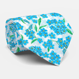 Corbata Olvídate de las flores acuarelas