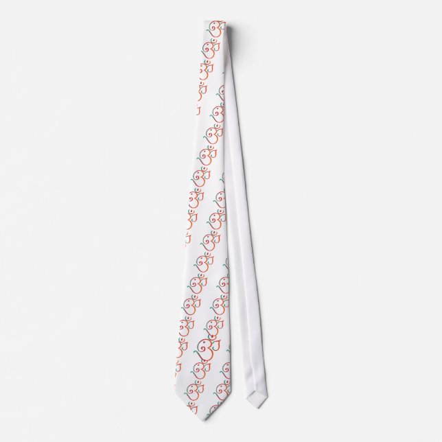 Corbata OM-ganpati-verde-naranja (Anverso)