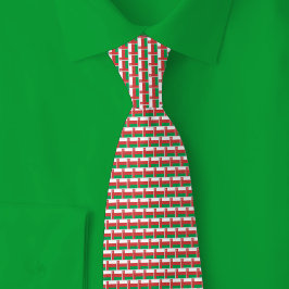 Corbata Oman Flag Brick Pattern