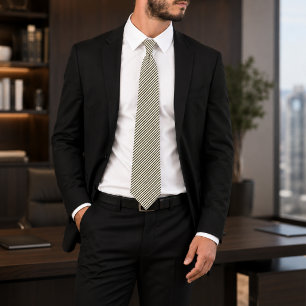 Corbata Omar Sovereign Lujo de marfil y rayas negras
