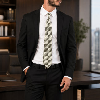 Corbata Omar Sovereign | Lujo de marfil y rayas negras