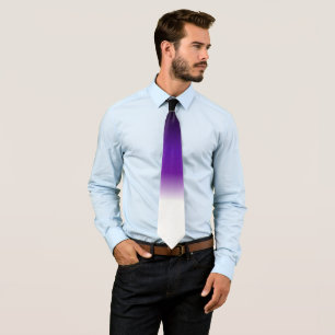 Corbata Ombre blanco morado negro