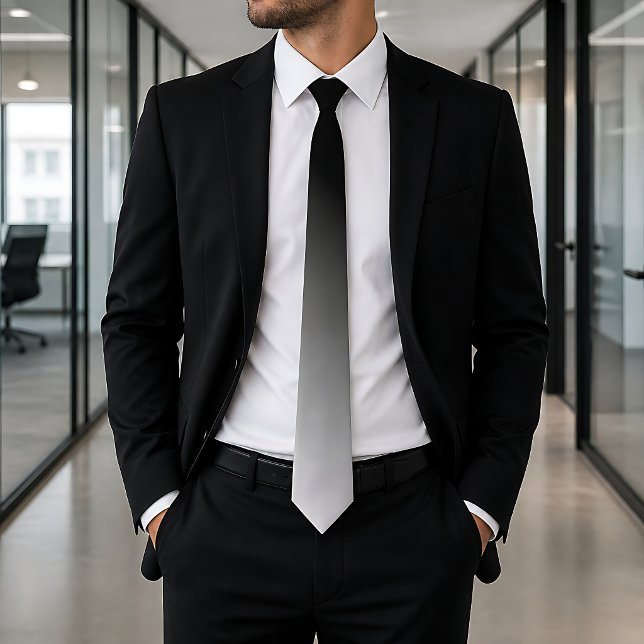 Corbata Ombre Blanco Negro (Subido por el creador)