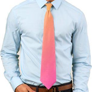 Corbata Ombre de gradiente amarillo y rosa claro