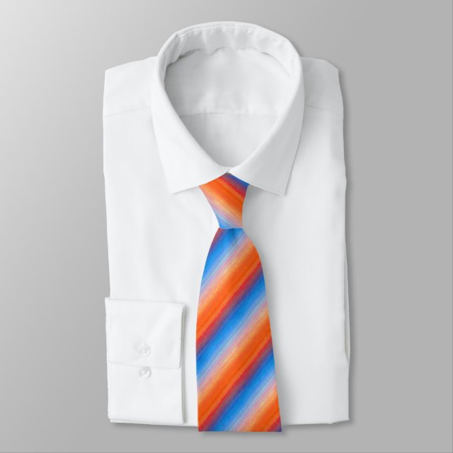 Corbata Ombre Naranja Blue Sunset (Atado)