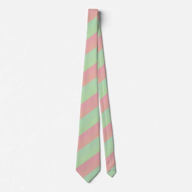 Corbata Ombre Pastel Sandía Multi Rayas Diagonales (Anverso)
