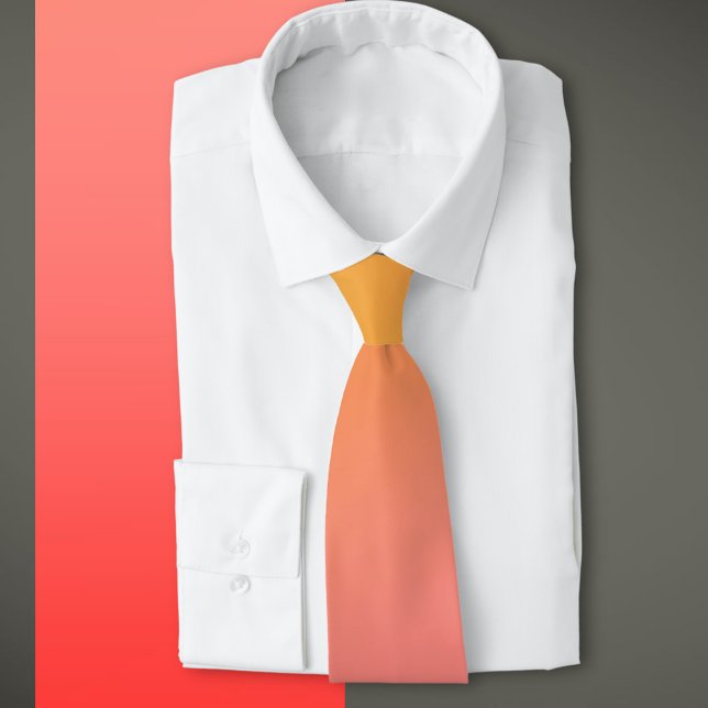 Corbata Ombré Sunset (Sunset ombré warm red yellow)