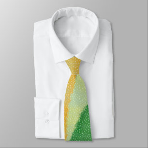 Corbata Ombre Verde Amarillo Texturizado Abstracto