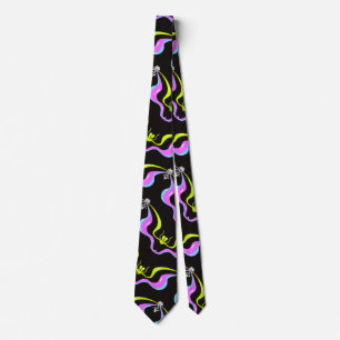 Corbata Onda de sonido de neón