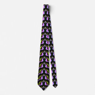 Corbata Onda de sonido de neón