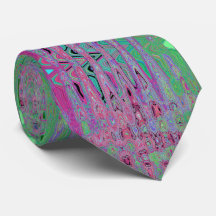 Ondas abstractas atómicas groovy de color rosa y v