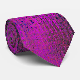 Corbata Ondas abstractas de boomerang retro magenta