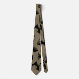 Corbata Ondas de negro y marrón