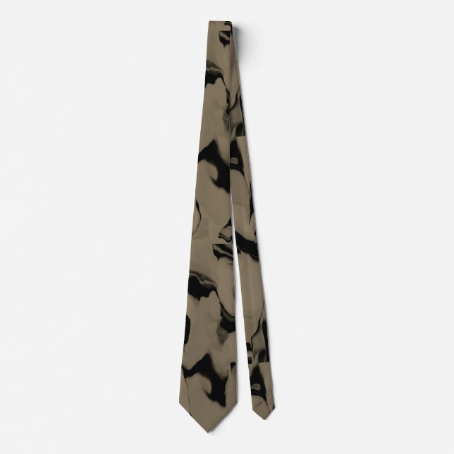 Corbata Ondas de negro y marrón (Anverso)
