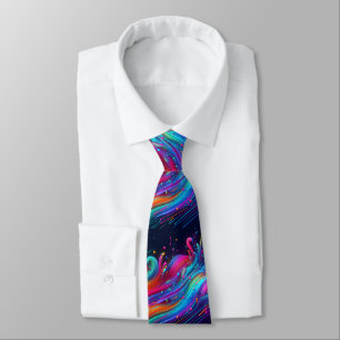 Corbata Ondas Neon