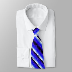 Corbata Ondas onduladas banda azul elegante
