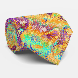 Corbata Ondas Psicodélicas Coloridas y Geniales