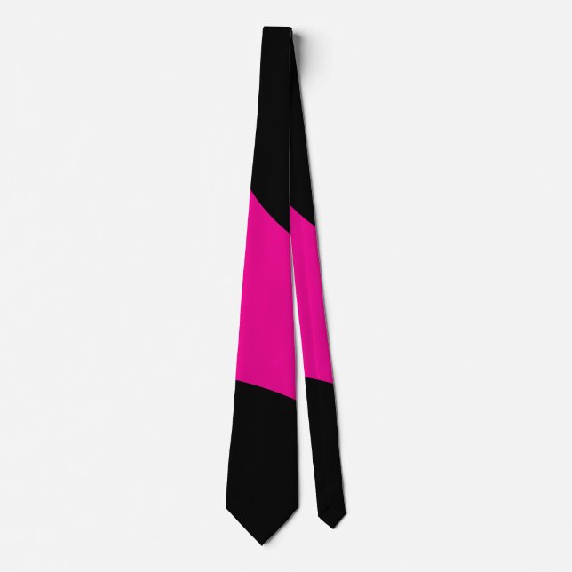Corbata Ondas simples en magenta y negro (Anverso)
