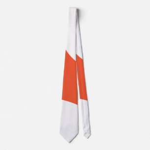 Corbata Ondas simples - Naranja y blanco