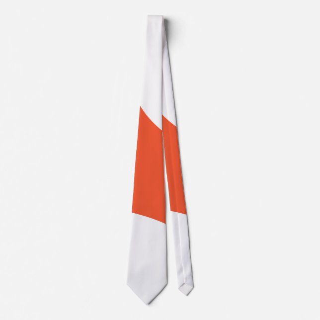 Corbata Ondas simples - Naranja y blanco (Anverso)