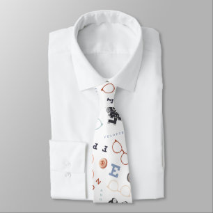 Corbata Optometría en blanco