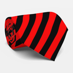 Corbata OPUS rojo y diagonal negra rayada